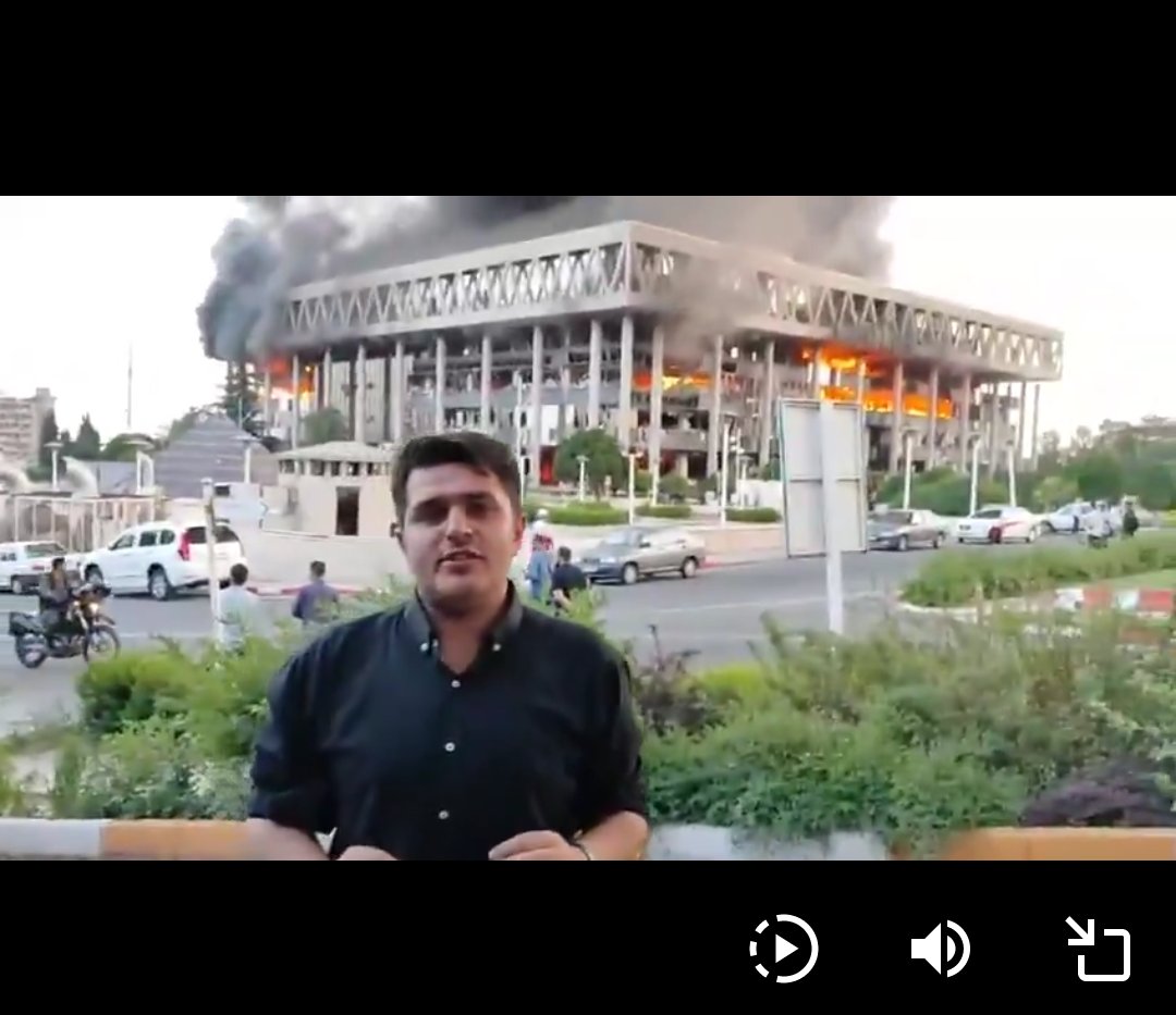 Massive Israeli strike on Iran 

Missile attack on Iran’s state TV channel

Hit during live broadcast IRIB TV studio in flames

After military bases, refineries &amp; nuclear sites, now media targeted

#Israel
#Iran #IsraelIranConflict
#IRIBTV