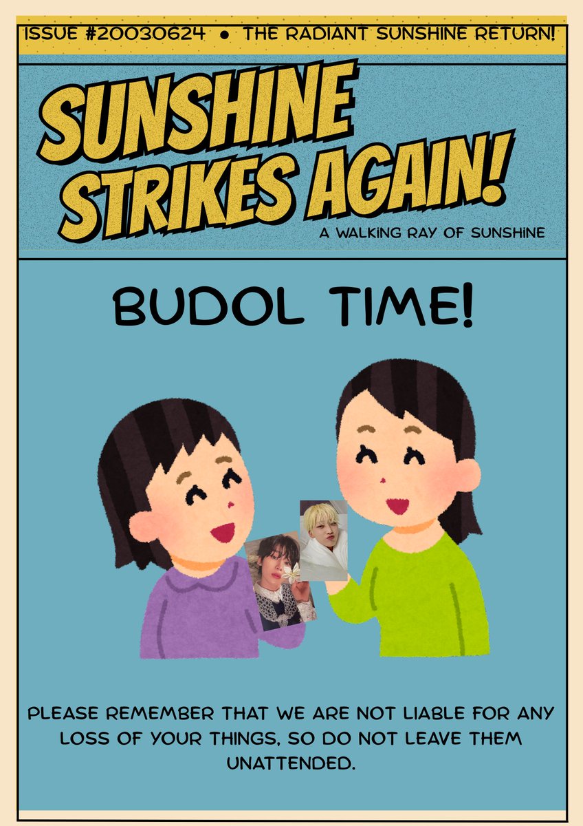 thirteen7th's tweet photo. [D-6]  

A cse isn't complete without some budol! 💸 

#SunshineStrikeAgain  attendees can bring extra money, as there will be extra time after the program to sell and trade merchs to fellow engenes on the day of the event. 📷

#SUNOOCSE #BARAGIS #SSA https://t.co/qU1mEQ3tm8