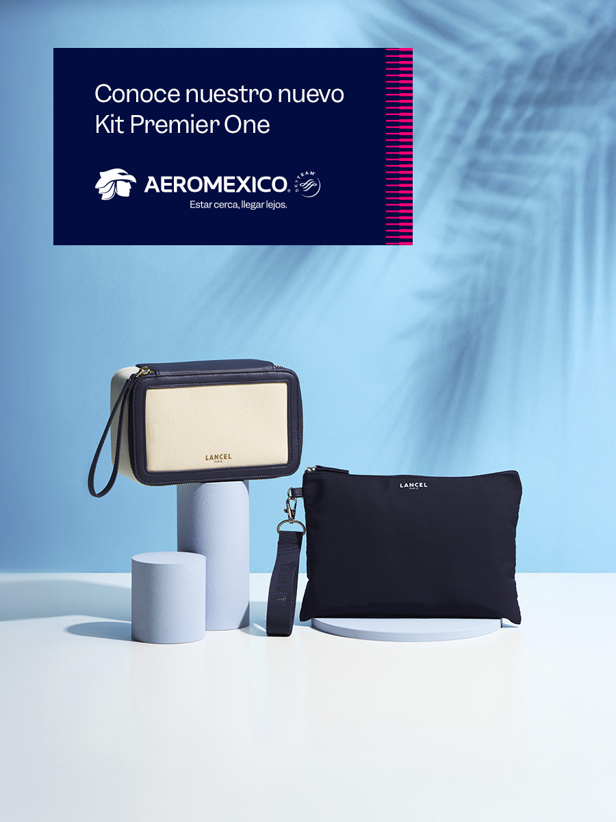 Si viajas a Europa o Asia en Premier One, te tenemos una sorpresita 🤭. ¡Este es el nuevo kit que encontrarás a bordo, en colaboración con LANCEL! Además, está elaborado con un 50 % de PET reciclado ♻️. Mándanos tus fotitos cuando lo tengas.
