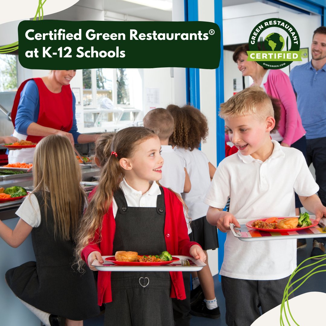 We're shining a spotlight on Certified Green Restaurants® at K-12 schools that are leading the way in restaurant sustainability, offering students a dining experience that minimizes their environmental impact.

Find a K-12 school here: dinegreen.com/results

#sustainability