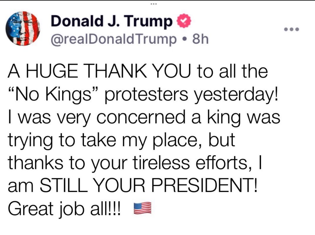 Dru_MCP's tweet photo. @allenanalysis Thank you very much for stopping a King and keep my President in power! https://t.co/aEIPrAK4RE