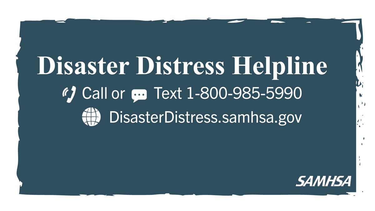 The Disaster Distress Helpline can provide immediate counseling to anyone affected by the targeted shooting of state officials in Brooklyn Park, Minnesota.

☎️ Call or text 1-800-985-5990 
samhsa.gov/newsroom/press…