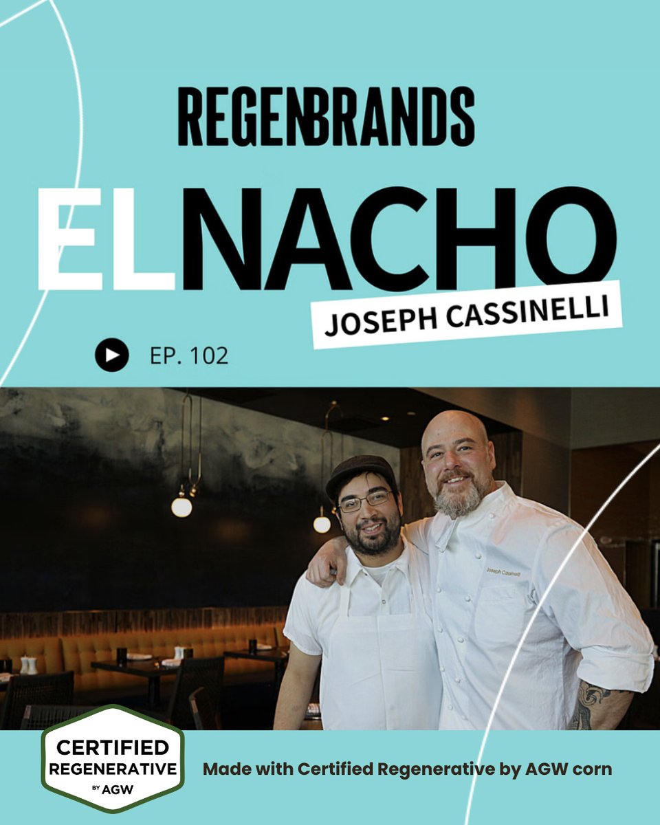 The ReGen Brands podcast interviewed Joseph Cassinelli, founder and President of tortilla chip company, El Nacho. El Nacho chips are made with Certified #RegenerativebyAGW corn and inspired by the spirit of Lucha Libre. shorturl.at/pmR6n