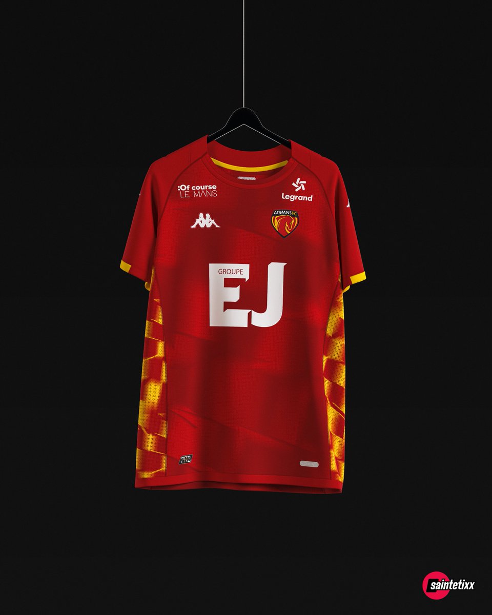 Saintetixx's tweet photo. Le Mans FC · Home jersey concept
.
Pour fêter la montée du club en Ligue 2, un petit maillot home avec une référence au circuit de la Sarthe. 🏁
On fera peut-être un maillot anniversaire 👀
A 200❤️, je le fais 😂