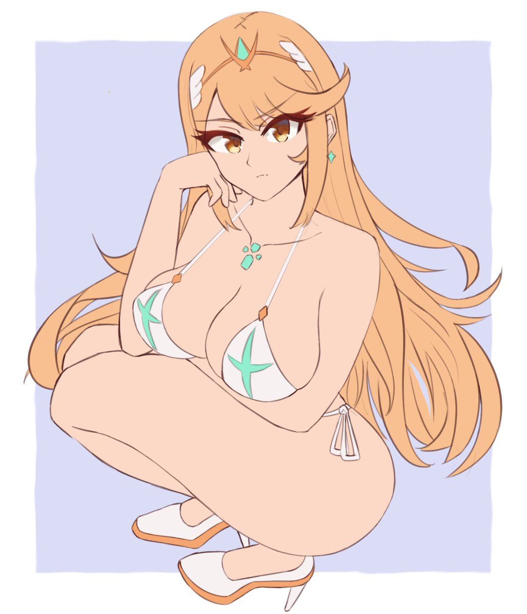 Drawing Mythra hitting the sacred pose

#XenobladeChronicles2 #Xenoblade
