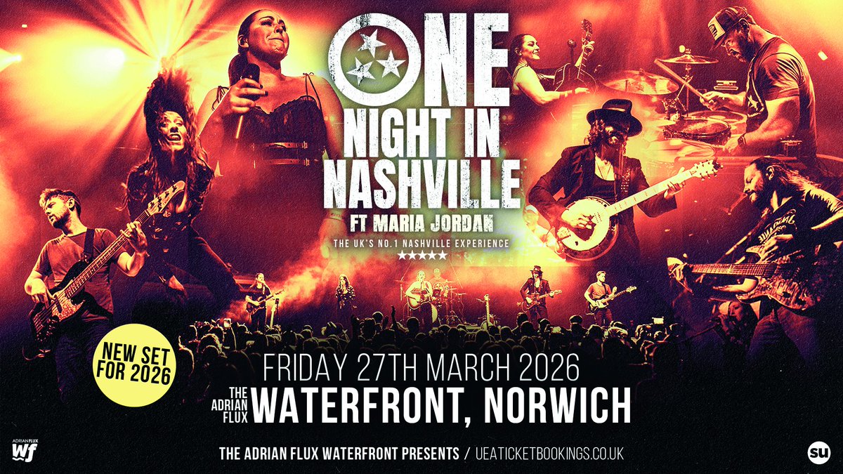 🚨JUST ANNOUNCED🚨

The UK’s #1 and only true Downtown-Nashville
Experience One Night In Nashville ft. Maria Jordan come to party on Friday 27th March!

Tickets on sale Friday at 10am! 
ueaticketbookings.co.uk/event/one-nigh…