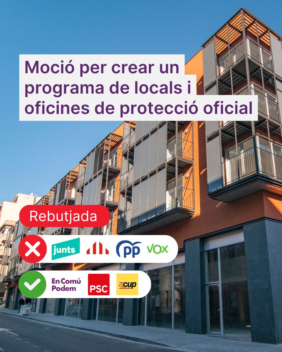 🗣Les nostres mocions aquest #PleSTC:
❌ La dels locals de protecció oficial per recuperar l'ànima de #SantCugat i que el govern ha votat en contra dient que era impossible...
🟢 La dels busos exprés que ha esdevingut institucional.
💪🏼 Continuem cap #ElMillorSantCugat!