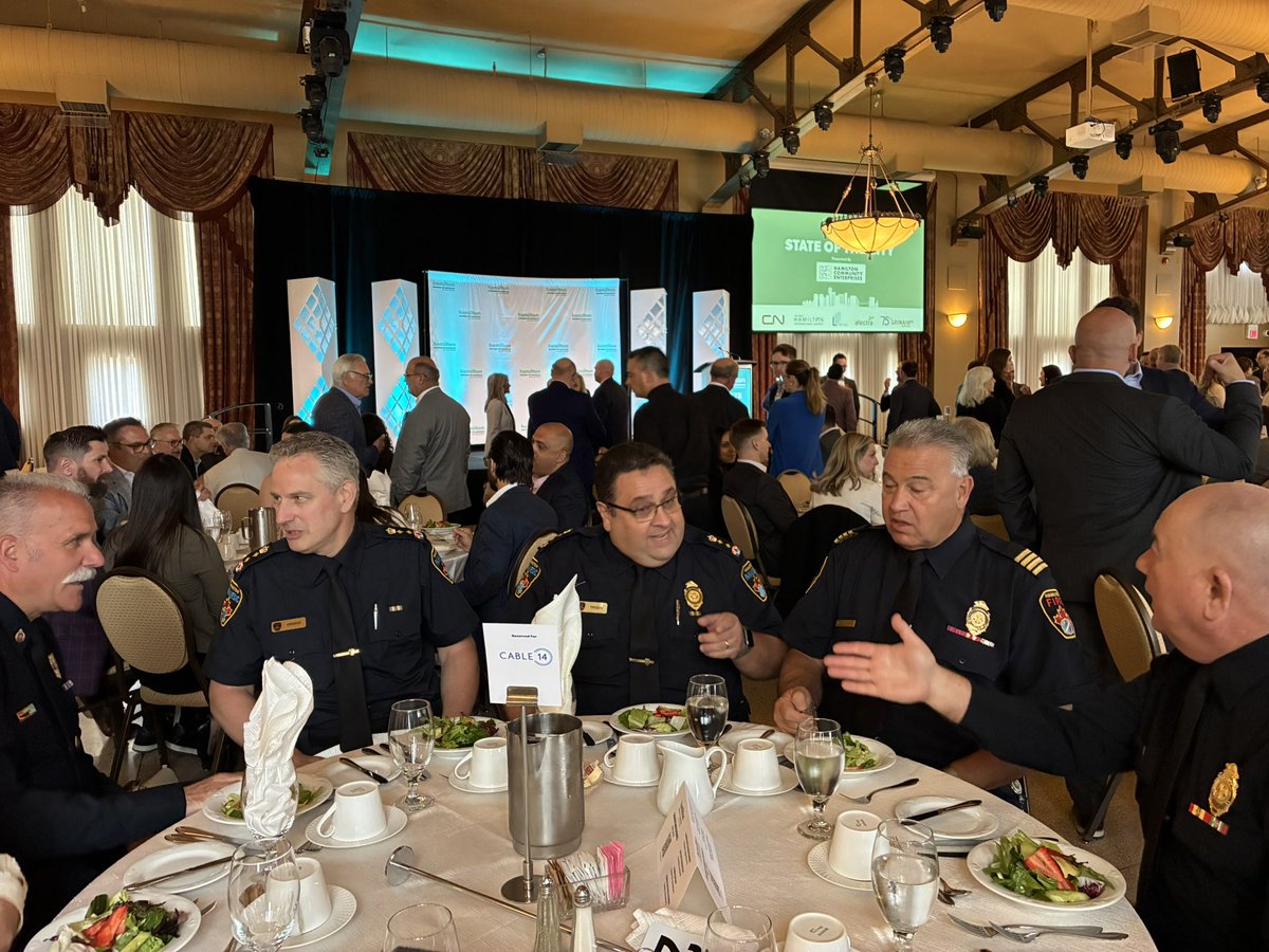 CABLE 14 Hamilton (@cable14) on Twitter photo .<a href="/cable14/">CABLE 14 Hamilton</a> at the “State of The City” City Manager’s luncheon accompanied by The Frontline chiefs!
<a href="/HamiltonPolice/">Hamilton Police</a> <a href="/HPS_Paramedics/">Hamilton Paramedics</a> <a href="/HamiltonFireDep/">Hamilton Fire Department</a>
Presented by <a href="/hamiltonchamber/">Hamilton Chamber of Commerce</a> .<a href="/cable14/">CABLE 14 Hamilton</a> at the “State of The City” City Manager’s luncheon accompanied by The Frontline chiefs!
<a href="/HamiltonPolice/">Hamilton Police</a> <a href="/HPS_Paramedics/">Hamilton Paramedics</a> <a href="/HamiltonFireDep/">Hamilton Fire Department</a>
Presented by <a href="/hamiltonchamber/">Hamilton Chamber of Commerce</a>