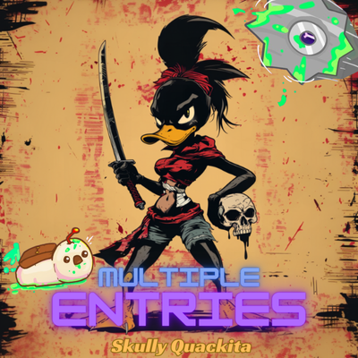 📢This grubfish giveaway is based on NFT holding. This is season4 common Skully Quackita 🤺🦆
Get as many as you can until 19th June 13:00 UTC. 
&gt;&gt; the more you have the more grubs with your name enter and increase ur chances!
&gt; 10 winners
#WAXFAM #WAXNFT
neftyblocks.com/collection/qua…