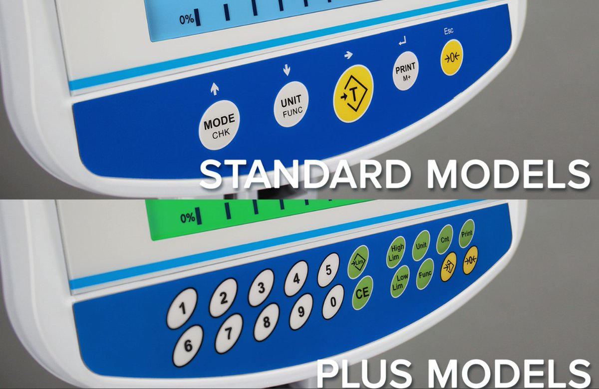Choose between our standard and plus models of checkweighing indicators - one for occasional checkweighing, the other for advanced tasks. Find them both here: zurl.co/Si9qn #scales #balances #weight