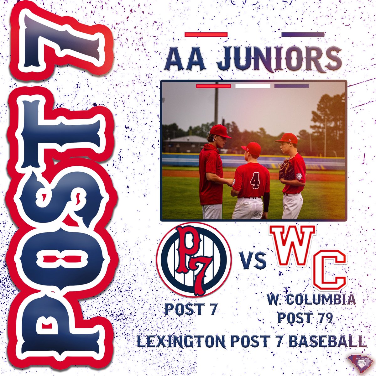 AA Juniors are back on at home tonight‼️

🆚West Columbia Post 79
📍Lexington High School
⏰6:00pm