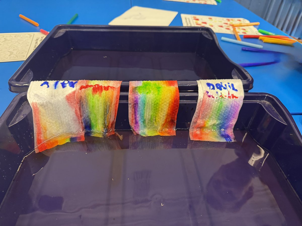 MsKnight138's tweet image. A little STEM in the afternoon brightens my day: Just like these beautiful rainbows P3 and I made! Another supply job coming to an end can be quite heartbreaking! #teaching #GCCTeacher #supplyteacher #STEM
