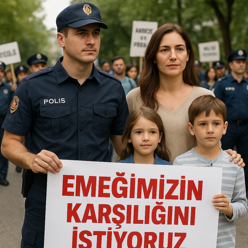Bayram,hafta izni,resmi tatil olmadan yazın serin,kışın sıcak ofislerde değil;

Zorlu şartlarda sokaklarda çalışan polisin maaşı diğer memurlarla kıyaslanıyor. 

Ya aynı şartları sağlayın,ya da polise emeğinin karşılığını verin.

 #PolisindeAilesiVar