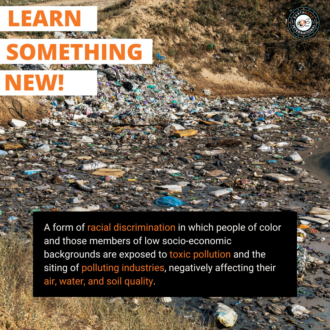 Environmental Racism occurs when communities of color and low-income populations are unfairly burdened with toxic pollution and harmful industries. This injustice affects their air, water, and soil, impacting their health and quality of life.