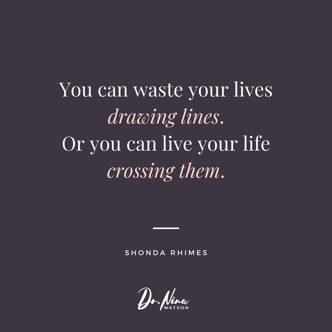 Dr. Nina Watson (@drninawatson) on Twitter photo You’ll always encounter barriers and boundaries. Break through them, and there’s no telling how far you’ll go. #breakdownbarriers #crosstheline #lifeonyourterms You’ll always encounter barriers and boundaries. Break through them, and there’s no telling how far you’ll go. #breakdownbarriers #crosstheline #lifeonyourterms