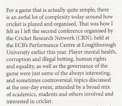 Thanks so much to <a href="/lonsdale_jeremy/">Jeremy Lonsdale</a> for a lovely article in <a href="/MattersCounty/">County Cricket Matters</a> about the Cricket Research Network
😊

You can read the whole article by buying a copy of County Cricket Matters: countycricketmatters.com