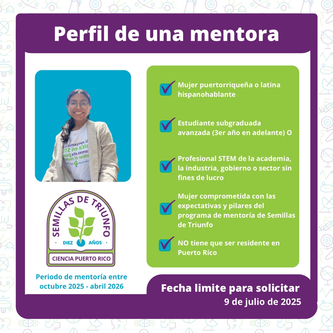 ¡Tenemos espacios para más Mentoras en Línea!👩🏽‍💼💫🧪 Extendimos la fecha límite hasta el 9 de septiembre. El rol consiste en ser mentora 1:1 de una chica y asistir a sesiones de mentoras grupal e individuales entre octubre 2025 a abril 2026. Accede aquí: bit.ly/VoluntariadoSe…