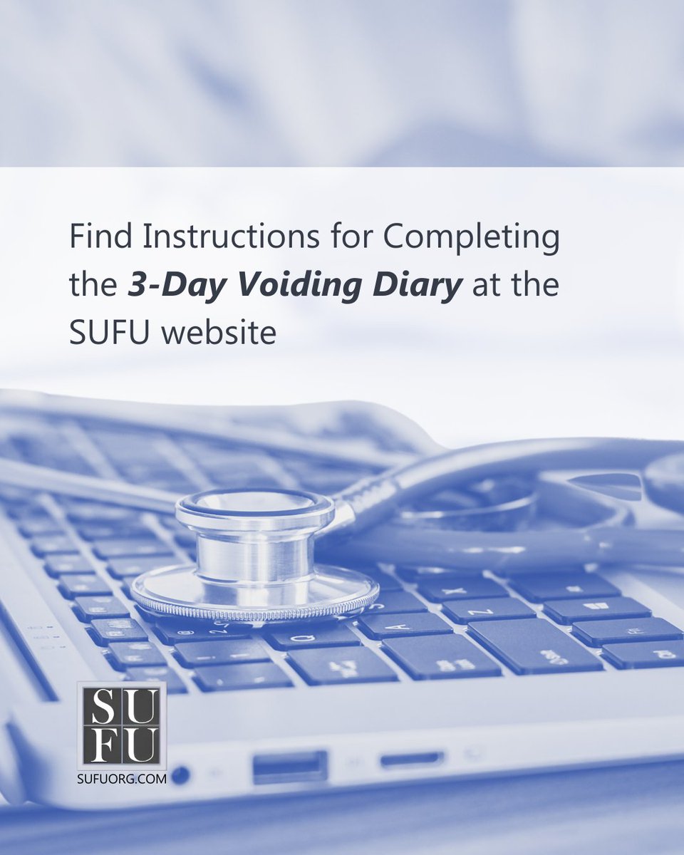 SUFU (@sufuorg) on Twitter photo Tracking bladder habits can be key to understanding symptoms.
Visit the SUFU website for step-by-step instructions on completing a 3-Day Voiding Diary—an essential tool for patients and providers alike. sufuorg.com/docs/guideline…
#BladderHealth #VoidingDiary #Urology Tracking bladder habits can be key to understanding symptoms.
Visit the SUFU website for step-by-step instructions on completing a 3-Day Voiding Diary—an essential tool for patients and providers alike. sufuorg.com/docs/guideline…
#BladderHealth #VoidingDiary #Urology