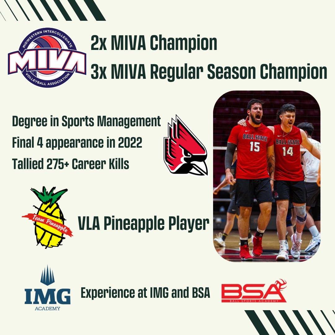 Welcome Coach Ball 🏐

After his collegiate career and 3-time MIVA Champion Seasons at Ball State University, Dyer is returning back to Fort Wayne and will join Gym Rats VB

🗓️ REGISTER FOR TRYOUTS June 27th, and July 13th &amp; 14th at the PSM Fieldhouse

gymratsvb.leagueapps.com/clubteams/4578…