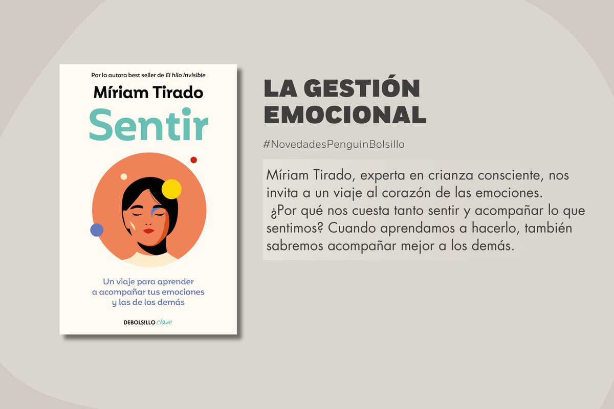 penguinbolsillo's tweet photo. 📙El libro definitivo de @miriamtirado, que nos permitirá entender las emociones propias y acompañar las de los demás, ¡por fin está en formato bolsillo! Perfecto para llevar contigo y seguir entendiéndote en cualquier parte🧡

🔗https://t.co/NScYYj9l2I
#NovedadesPenguinBolsillo https://t.co/MqqyEtBUja