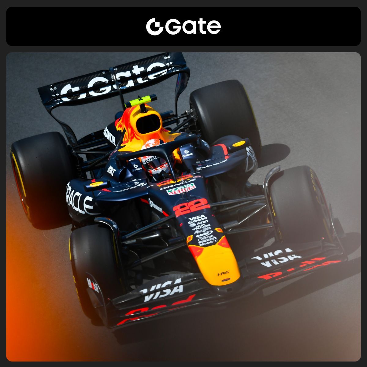 Gate_zh's tweet photo. 新标亮相,首秀告捷!🔥
Gate 新 logo 首次亮相 F1 赛场,与维斯塔潘同登领奖台!
#GateRedBullRacing https://t.co/iPh2yhqYpP