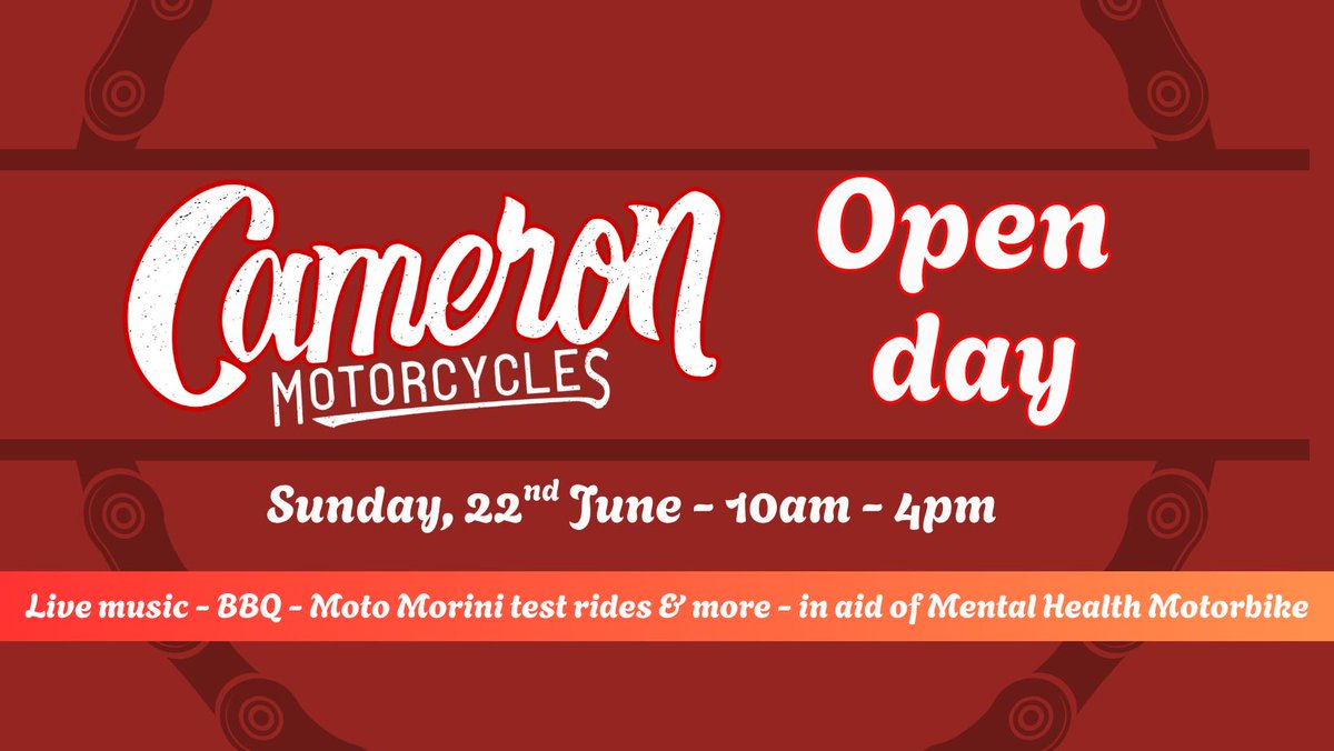 law_scotland's tweet image. We'll be at the Cameron Motorcycles Open Day on Sunday! 🌞🏍️

What’s Happening on the Day?
    🎸 Live Music
    🍔 Free Food
    🛍️ Biking Vendors &amp;amp; Stalls
    🏍️ Test Rides 
    💖 Raising Funds for Mental Health Motorbike

Come on down! Alva, FK12 5DQ

#BecauseWeRideToo