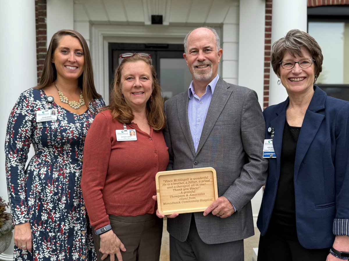 Thompson & Assoc. (@ceplanusa) on Twitter photo A heartfelt testimonial from one of Vince McElligott's planning clients at <a href="/MonadnockHosp/">Monadnock Hospital</a>—engraved on a plaque and gifted in gratitude by their stellar foundation team Laura Gingras, LeeAnn Moore, and Katharyn Ernst. A heartfelt testimonial from one of Vince McElligott's planning clients at <a href="/MonadnockHosp/">Monadnock Hospital</a>—engraved on a plaque and gifted in gratitude by their stellar foundation team Laura Gingras, LeeAnn Moore, and Katharyn Ernst.