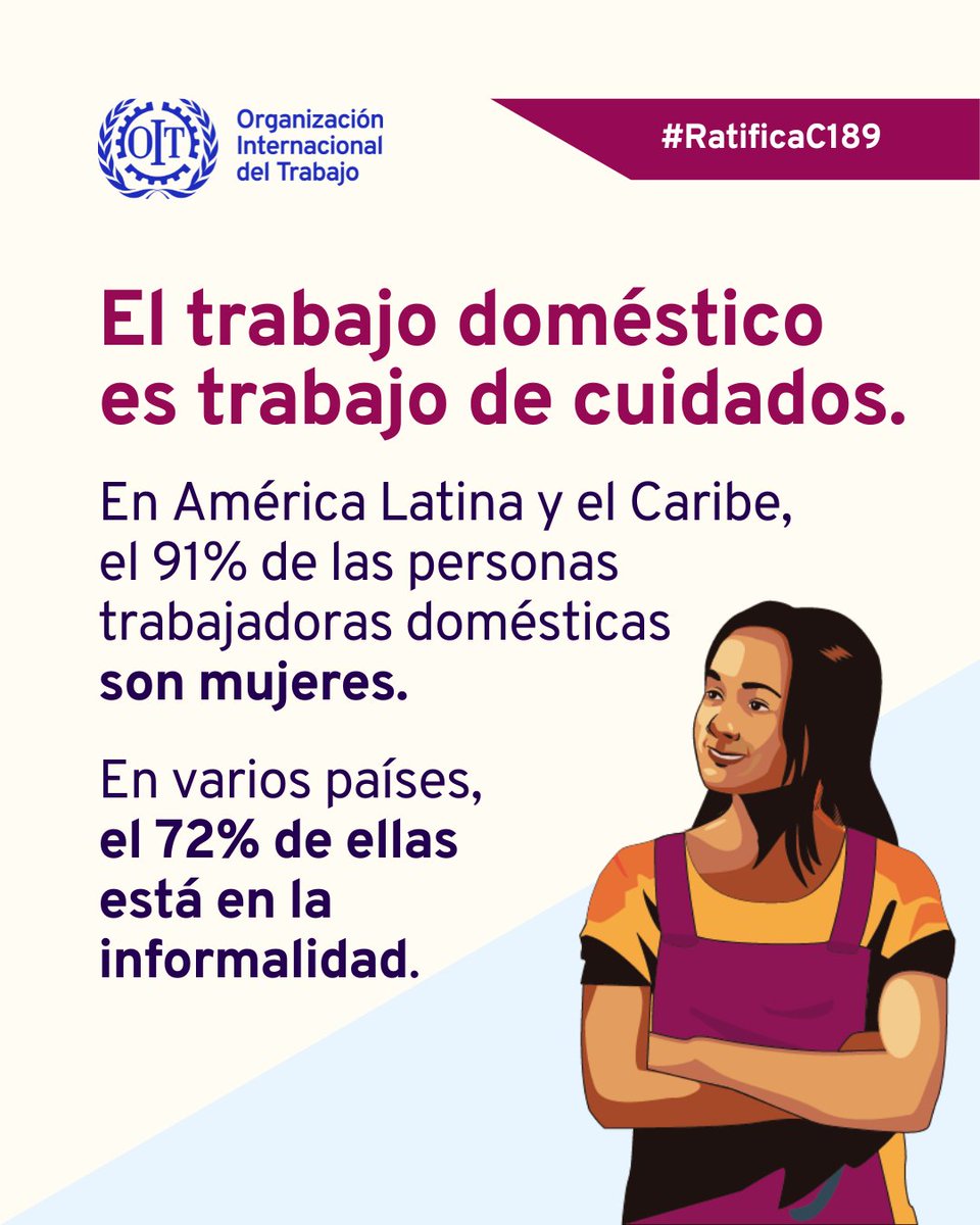 OITAmericas's tweet photo. 🧹👨🏽‍🍳 En el Día Internacional de las Trabajadoras y los Trabajadores Domésticos, la Directora Regional de @OITAmericas, Ana Virginia Moreira, recuerda que el trabajo decente en este sector sigue siendo una deuda pendiente en América Latina y el Caribe.
#RatificaC189 https://t.co/XrKHO3J0h2