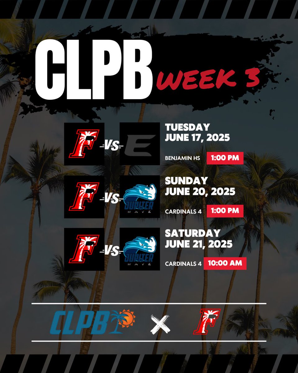 Week 3 is here for the CLPB and we’re just getting started🌴