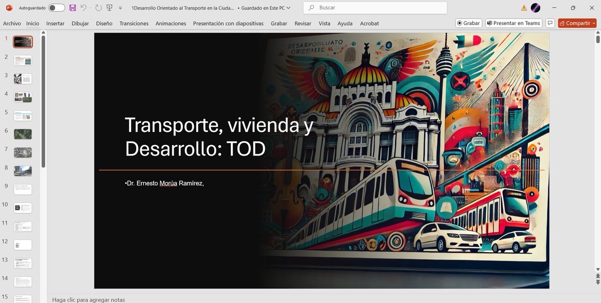 🚇 Transporte, vivienda y ciudad conectada
Hoy en el intersemestral UNAM presentamos:
 Desarrollo Orientado al Transporte (TOD)
¿Puede el #TOD transformar CDMX en una ciudad de 15 minutos?
📊 Análisis, indicadores y desafíos como la gentrificación.