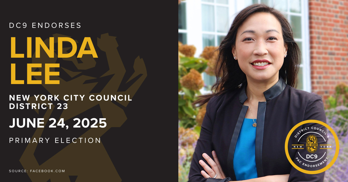 DC9_IUPAT's tweet photo. District Council 9’s Political Action Committee proudly endorses these candidates for New York City Council! #VoteUnion https://t.co/YALlE2pgee