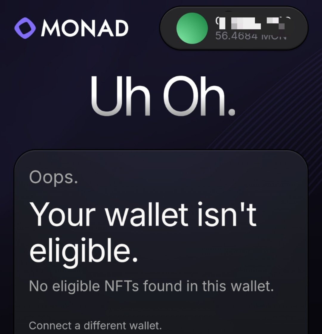 Monad 发的这个SBT可以查查了。
不知道有什么用， 这也算得到<a href="/monad_xyz/">Monad ⨀</a> 官方的某方面认可。不幸最近努力不够，没资格。

直接链接 #OKX钱包 查询即可

查询网址：purplepass.monad.xyz/sappyseals