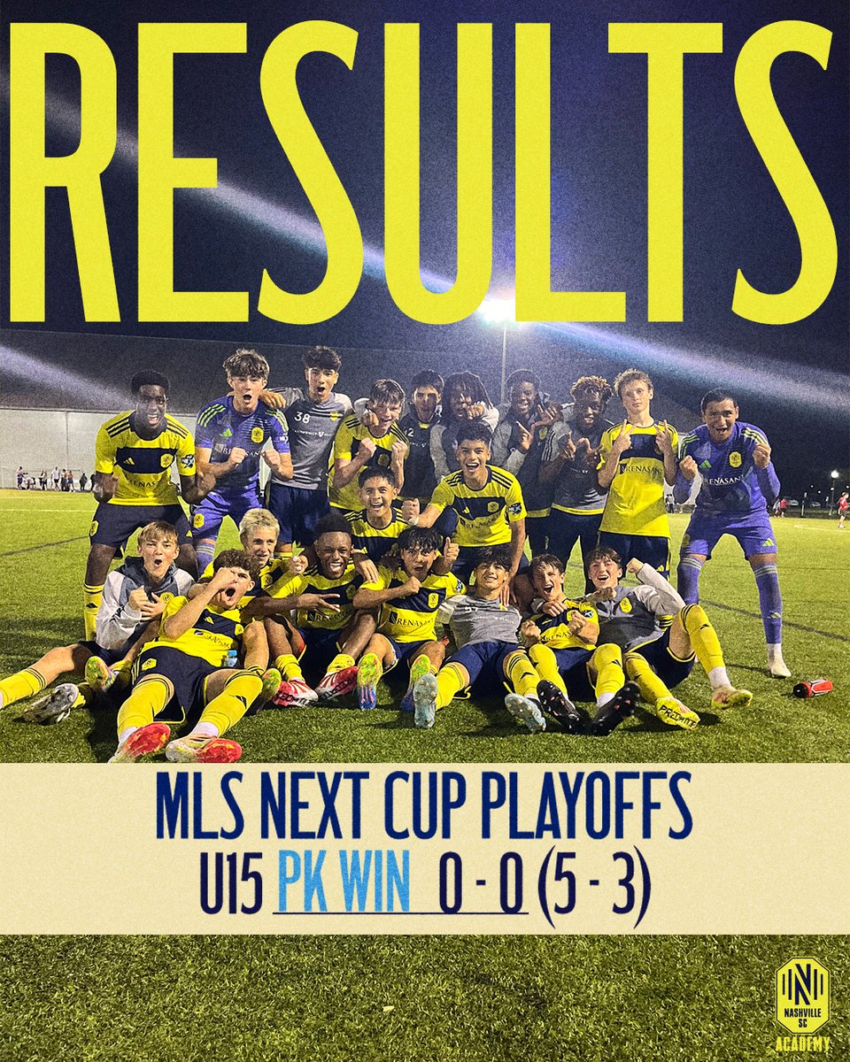 NSCAcademy's tweet image. ADVANCED TO THE QUARTERFINALS 💪
#NSCU15 is set to face off against the Houston Dynamo tomorrow at 8:30 a.m. on field 8 at Richard Siegel Park ⚽️