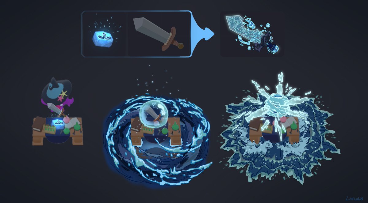 Concept art for a sword enchantment #vfx I'm working on.

#procreate #conceptart #stylized #indiedev #gameart