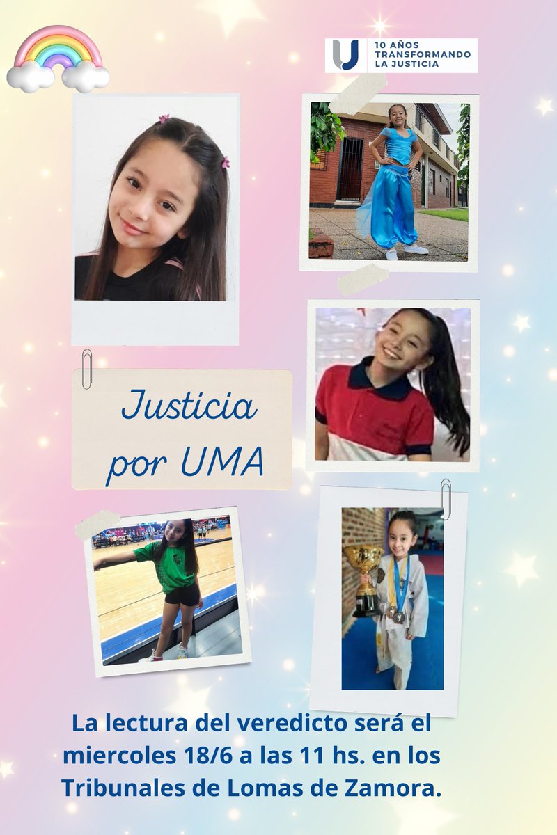 El 18/6 conoceremos el veredicto. Desde Usina de Justicia difundimos en las redes, apoyamos y abrazamos a la familia. Los acompañamos en los Tribunales y pedimos Justicia.
<a href="/ManjulauraF/">Manjulaura Fernández</a>
<a href="/todonoticias/">TN - Todo Noticias</a>
<a href="/infobae/">infobae</a> <a href="/Doctor_Soto/">Fernando Soto</a> <a href="/ConductasCrimen/">Conductas Del Crimen</a>