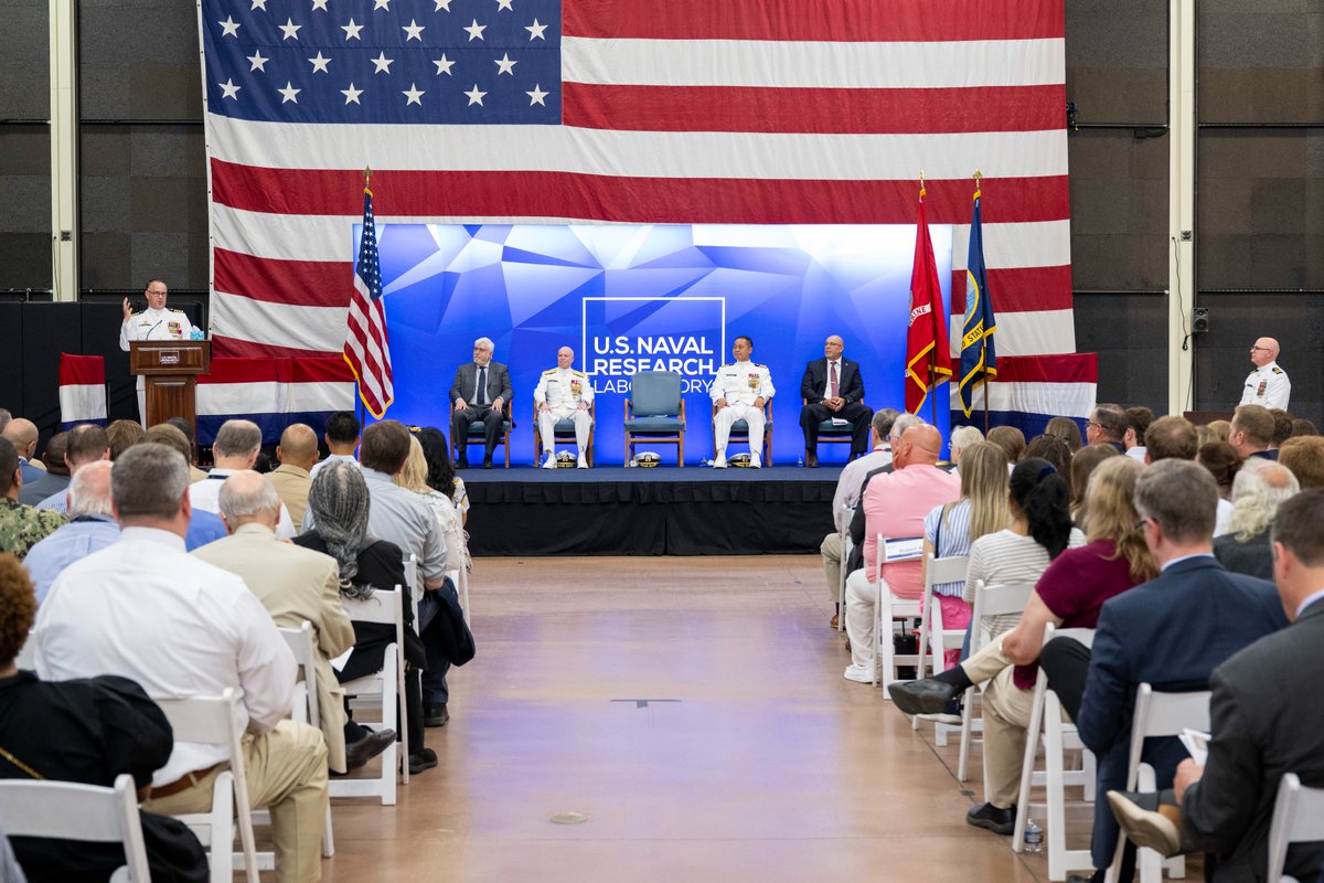 USNRL's tweet image. "Innovation doesn't happen in isolation." Capt. Jesse Black's words resonated as he handed over command of NRL to Capt. Randy C. Cruz.
Welcome aboard, Capt. Cruz!
Read more about the ceremony and the new command of NRL here: nrl.navy.mil/Media/News/Art…
#NavalInnovation