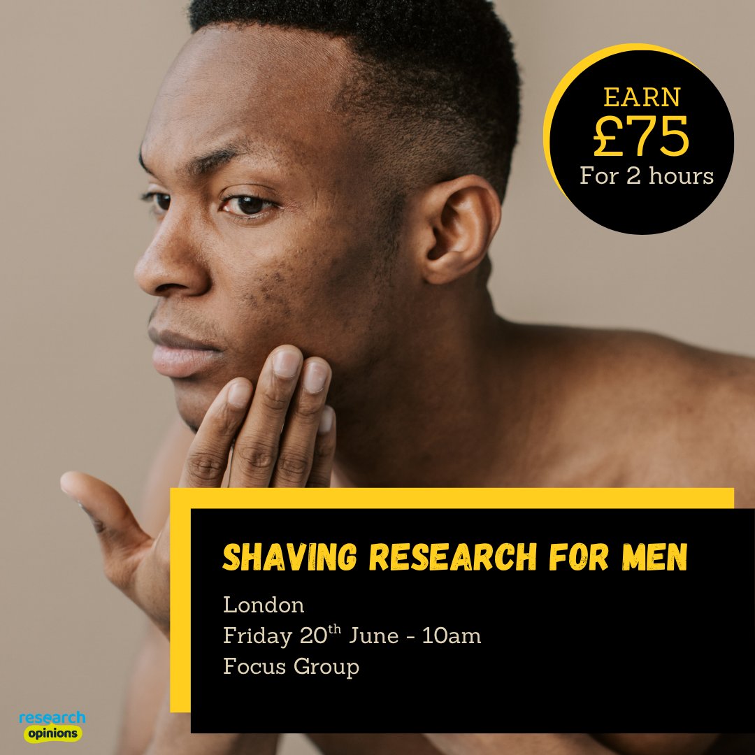 Research project for men in London!

Do you regularly shave using a razor system?

Apply or find out more at researchopinions.co.uk/projects/shavi…

#marketresearch #marketresearchuk #paidresearch #paidstudy #London #ukresearch #FocusGroup #Londonmen