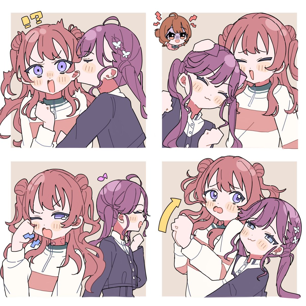 kyaranari_AMU's tweet image. 咲季お姉ちゃんとりんちゃんの絵です😘
#学マス #花海咲季 #賀陽燐羽