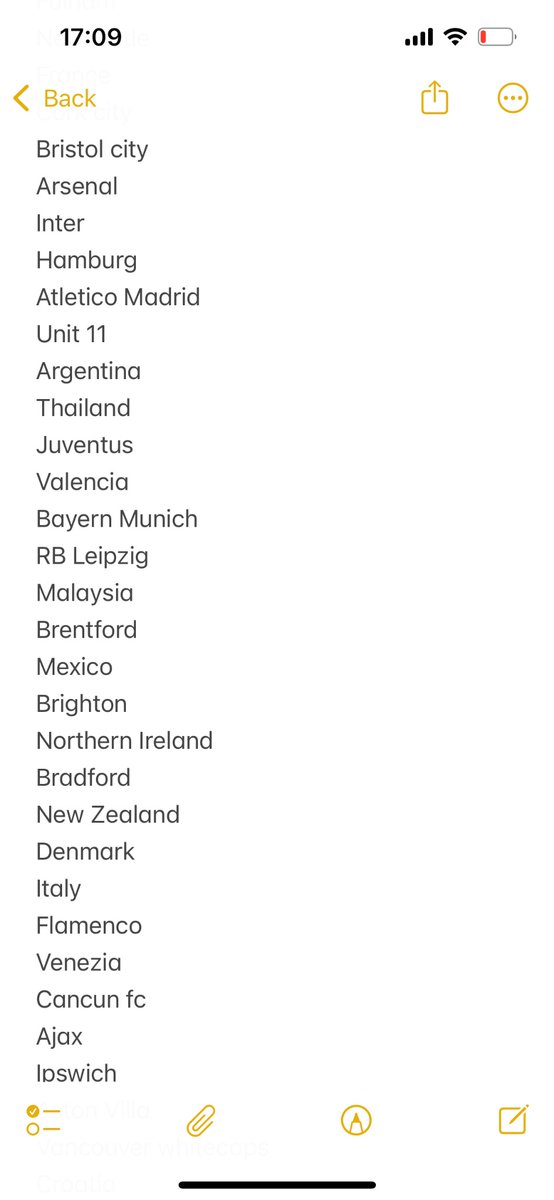 clar_son0's tweet photo. Made a list of all the football shirts I recognised at a festival this weekend https://t.co/LmYfpaUWpv