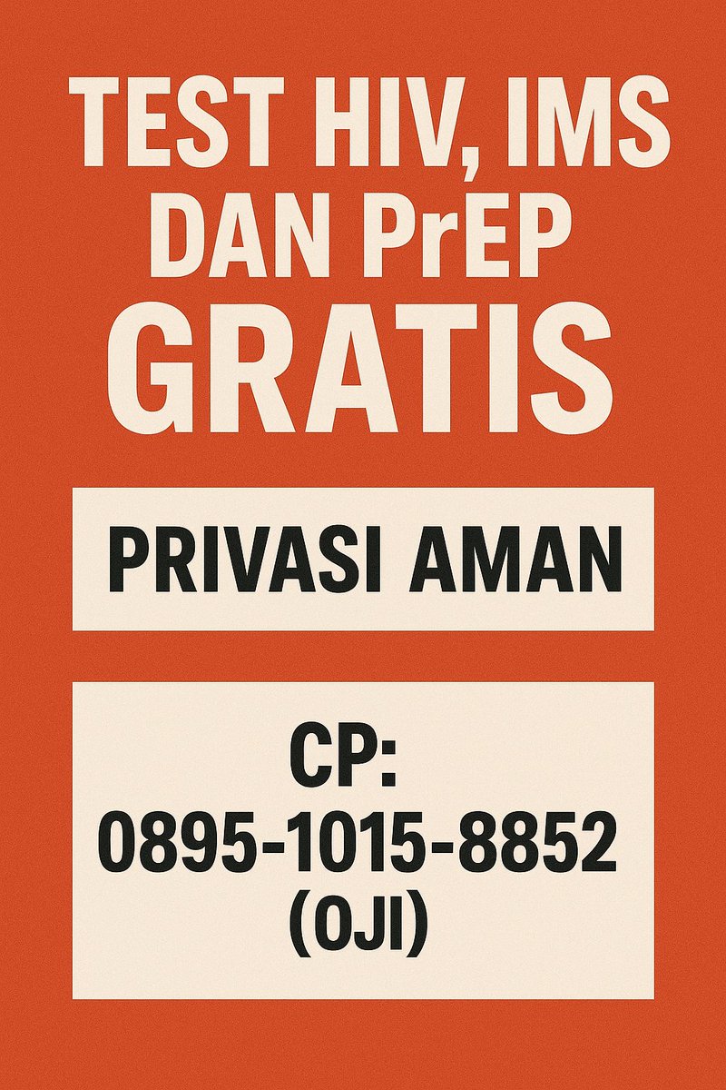 BaladoTero2904's tweet photo. Guys yg merasa seks beresiko yook priksakan status kesehatan kalian dg test HIV dan IMS, 
Dan segera on prEp guna menghindari terpapar Virus HIV
#TestHIV
#TestHIVjakarta
#prEp
#prEpjakarta 
#Vct
#VCTjakarta https://t.co/5gArtQ5VN2