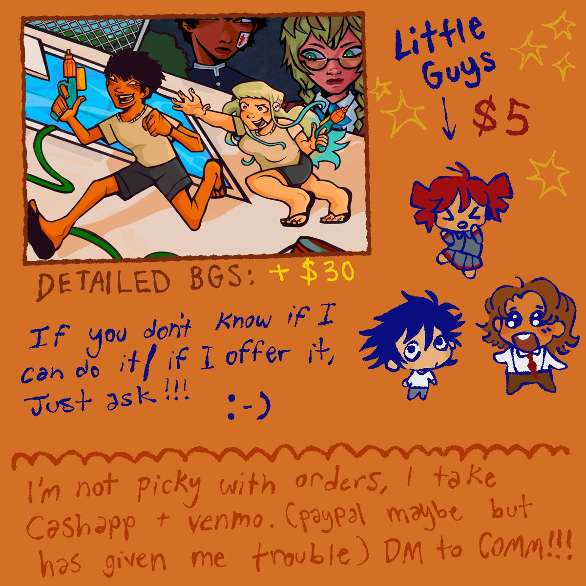 cope_ic's tweet image. OPENING COMMS AGAIN!!!!👽👽👽👽
lot of different options available, but if you have an idea for something else, I’ll probably do it. RTs appreciated.
MORE OPTIONS IN REPLY