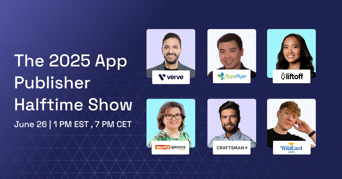 liftoffmobile's tweet image. We’re halfway through the year! A perfect time to take stock of what’s actually working in mobile monetization.
Join Gabrielle Mark alongside industry experts for the 2025 App Publisher Halftime Show.
Register to join us at 1pm EST / 7pm CET on June 26: bit.ly/43WIvXj