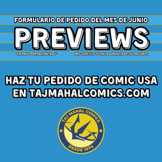 Si todavía no has hecho tu pedido de Comic USA de junio, todavía estás a tiempo de hacerlo a travé del formulario de nuestra página web a través del siguiente enlace:

tajmahalcomics.com/realiza-tu-ped…