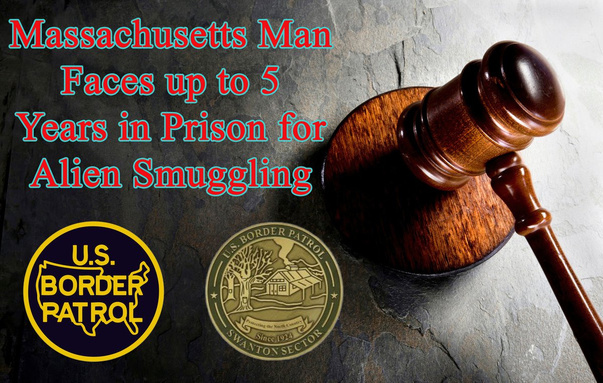 On May 31, Richford, VT Border Patrol Agents arrested a citizen of Ireland and a U.S. citizen from Massachusetts following an alleged alien smuggling event near Richford, Vermont. The subject from Ireland, if convicted, faces up to two years in prison for illegal re-entry into