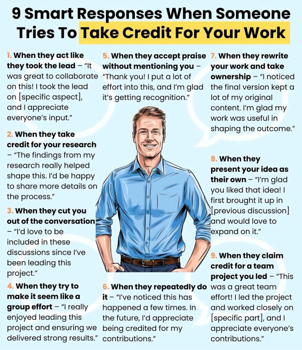 9 smart responses when someone tries to take credit for your work