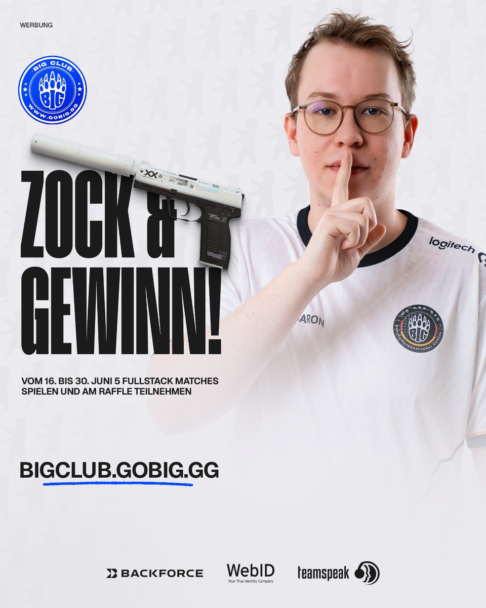 💥 USP | Printstream FN zu gewinnen!
Spiel 5 Matches im <a href="/BIGClub/">BIG CLUB</a> als 5er Team – Raffle-Ticket sichern!
➡ bigclub.bigclan.gg