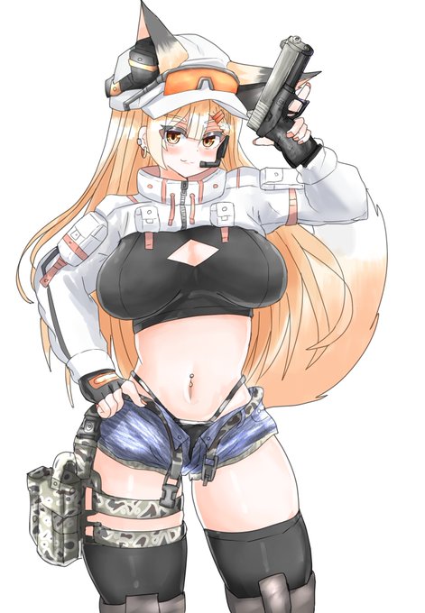 背景なし+へそピアス差分 