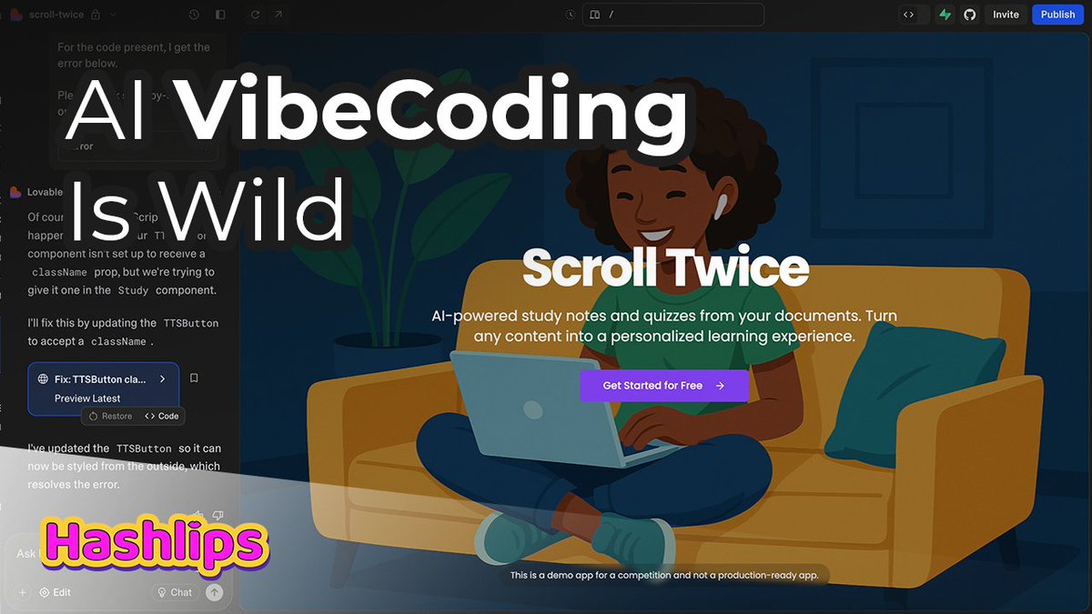 AI VibeCoding Is Wild
<a href="/lovable_dev/">Lovable</a> 

youtu.be/Ghka3DS9Hb8?si…