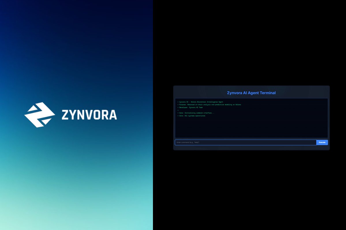 ZynvoraAI's tweet photo. 👁️‍🗨️ Meet the AI Agent Terminal by Zynvora AI.
A powerful interface where you can interact with autonomous agents, query blockchain data, and gain instant insights.
It’s like having an AI co-pilot for Solana.

#ZynvoraAI #BlockchainTerminal #AIInterface #SolanaTech https://t.co/jJhIGre08l