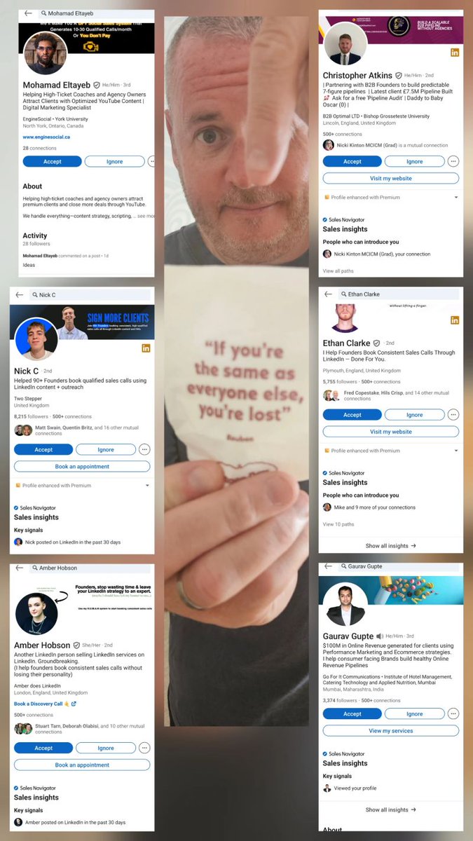 Very few people know who Reuben Mattus is
Yet his insights back from the 1950's are 👌 👇

In the last 4 weeks I've had lots of people trying to connect with me as we all do. I've shared them below in the image 😀

No doubt if I did press accept on all these requests, I would
